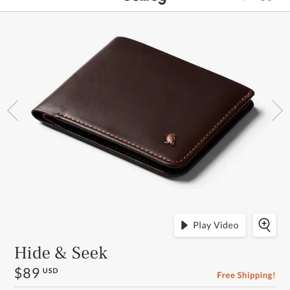 Brand new bellroy wallet, super soft leather, amazing quality